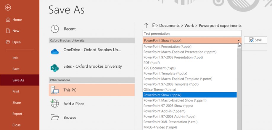 save powerpoint file in new format to fix powerpoint can’t read