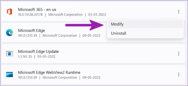 clique no office e escolha modificar