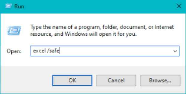excel changes not saving safe mode method step 2