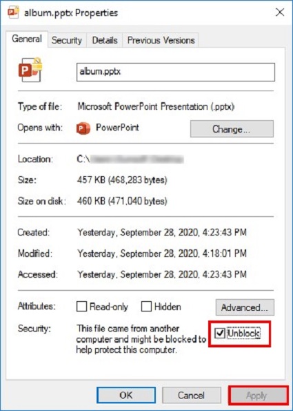 unlock powerpoint file to fix powerpoint can’t read