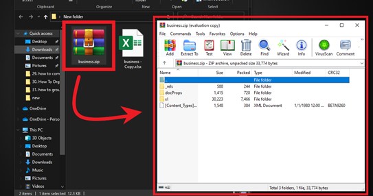 unlock excel sheet without password from a zip file-3
