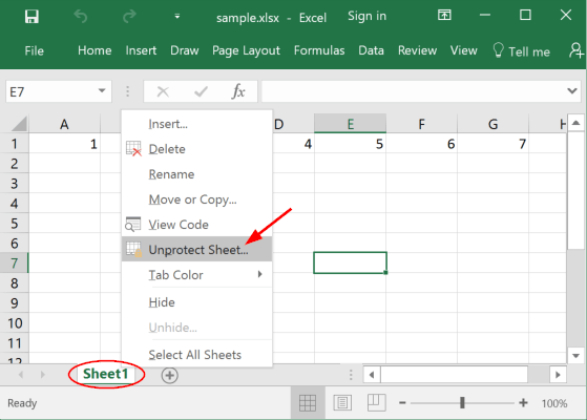 unprotect worksheet to fix run time error 1004