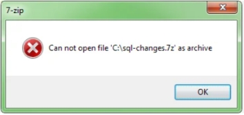 7zip cannot open file as archive