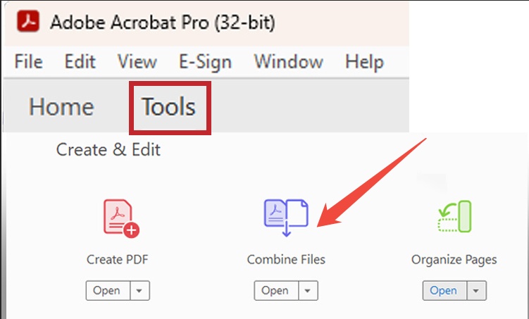 adobe acrobat combine files