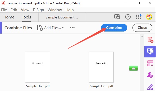 adobe acrobat combine pdf files