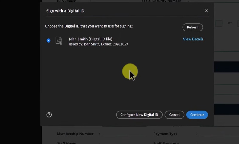 adobe acrobat create digital id