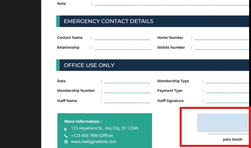 adobe acrobat digital signature box