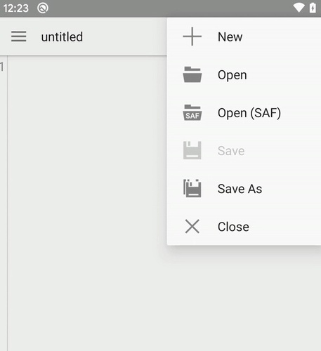 android quickedit text editor open dat files