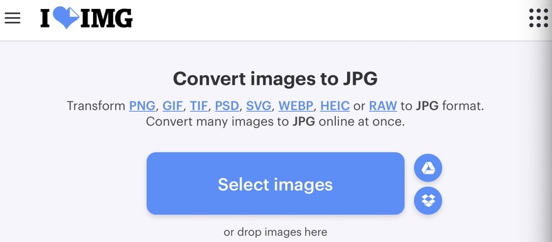 convert heic to jpeg with iloveimage