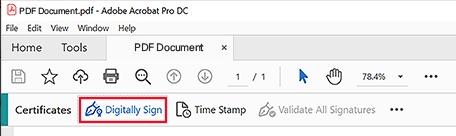 digitally sign in adobe acrobat