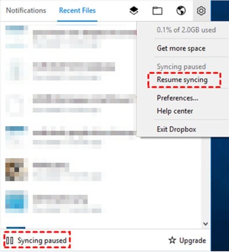 resyncing files to fix dropbox files zero bytes