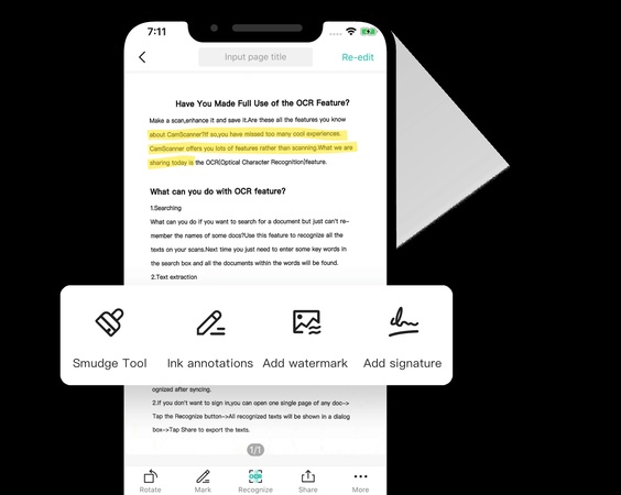 edit pdf in camscanner