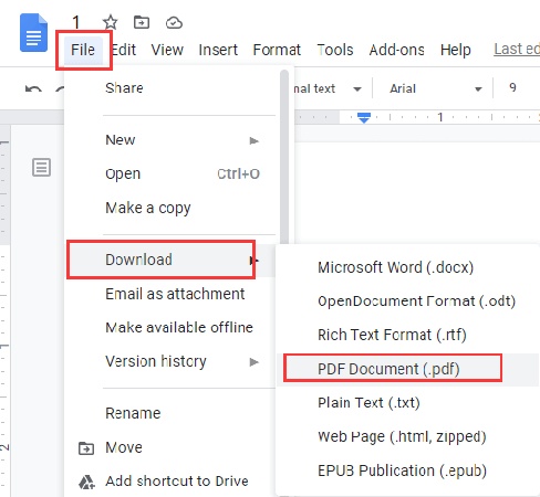 export file to compressed pdf