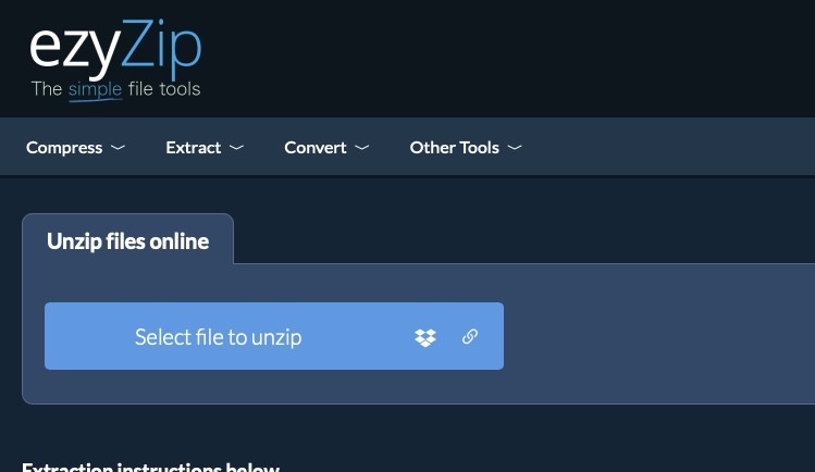 ezyzip unzip rar online