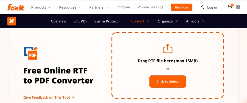 foxit rtf to pdf converter free online