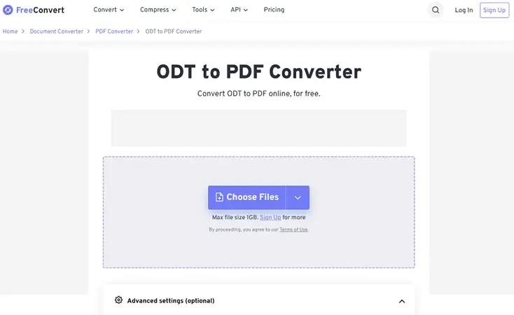 freeconvert odt to pdf converter