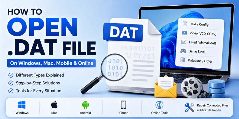 how to open dat files