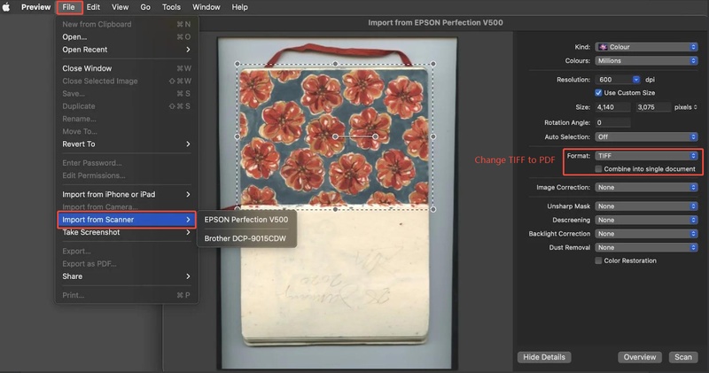 mac preview scan document to pdf