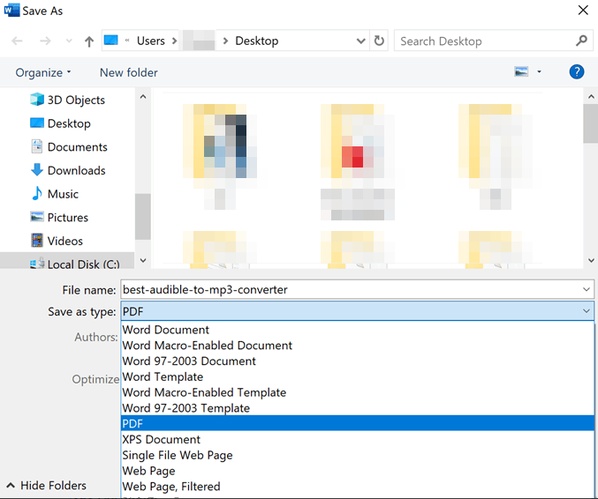 microsoft word save rtf to pdf