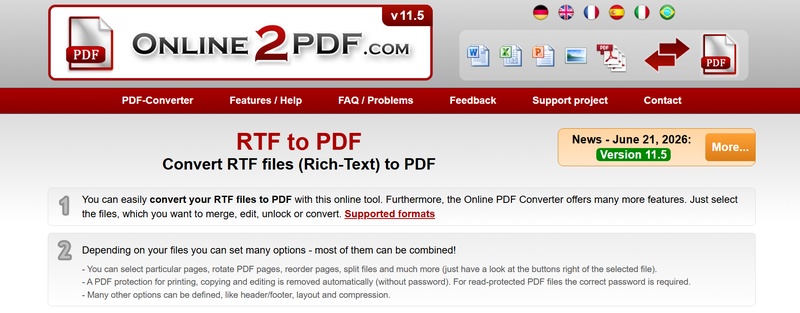 online2pdf rtf to pdf converter