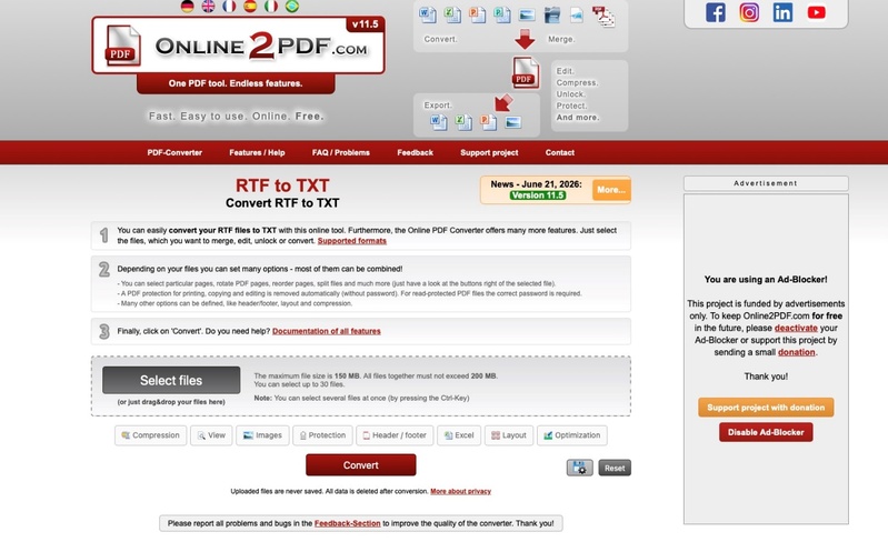 online2pdf rtf to txt converter
