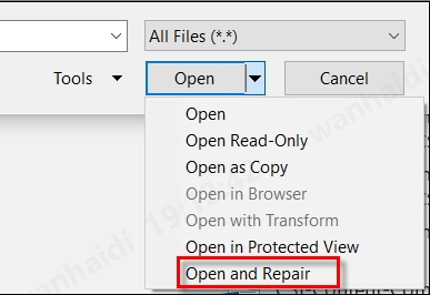 ouvrez et réparez le PDF