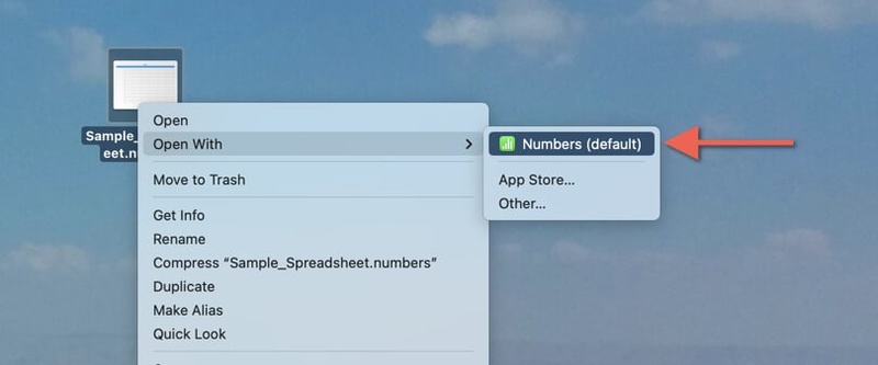 open numbers file with apple numbers app