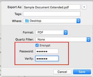 password protect pdf in mac preview app