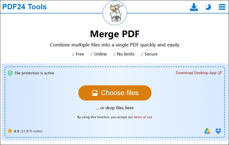 pdf24 pdf merger online