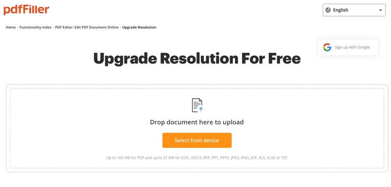 pdffiller pdf resolution enhancer