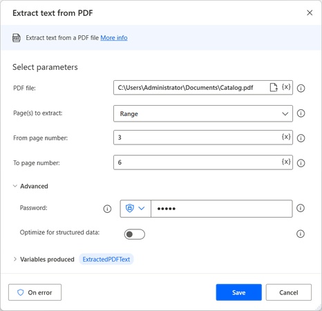 Power Automate PDF