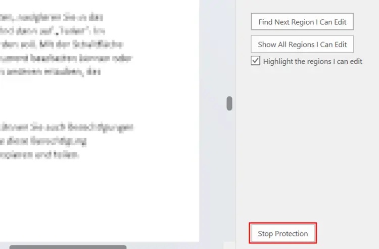 remove editing restrictions on word