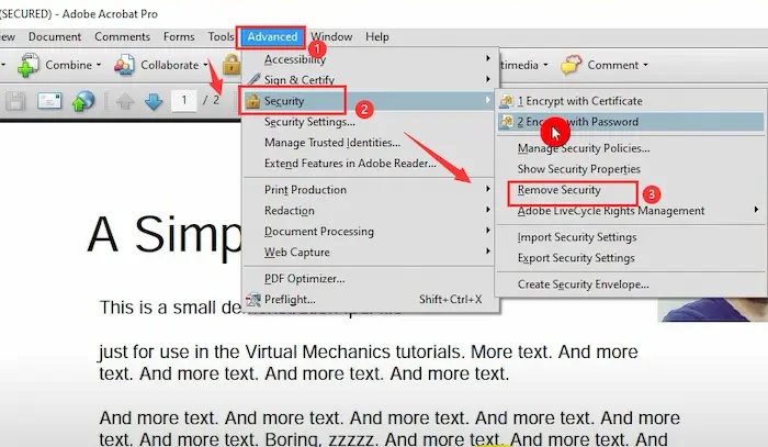 remove pdf security