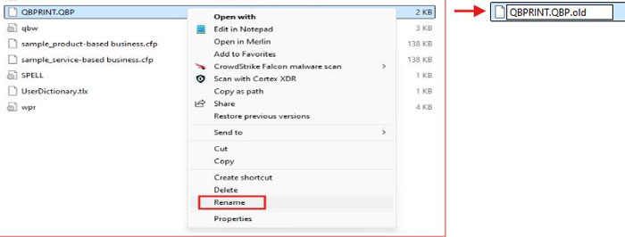 rename qbprint qbp files to fix quickbooks print and pdf errors