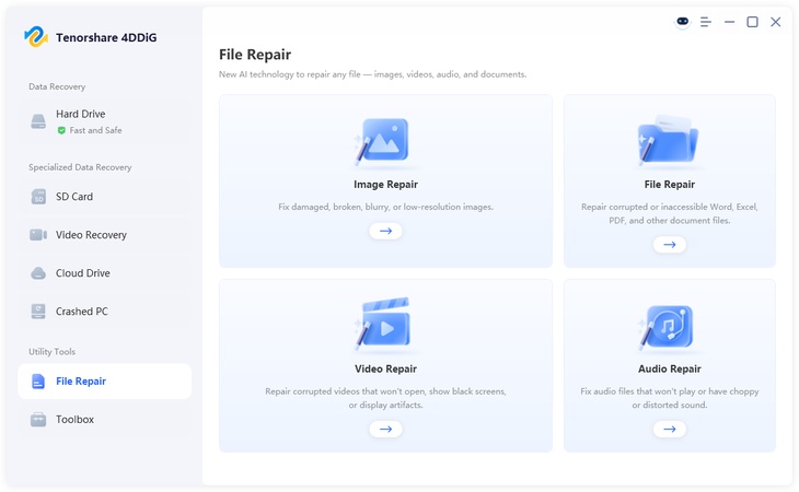 repair cr3 with 4ddig file repair feature