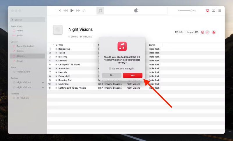 rip music from cd on mac using music app