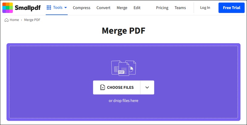 smallpdf online pdf merger