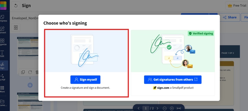 smallpdf sign myself
