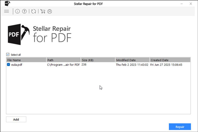 stellar repair for pdf