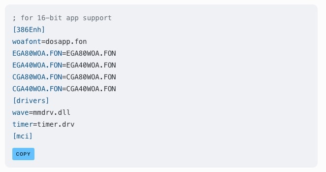 structure of an INI file