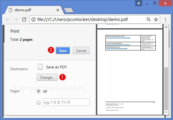 unlock pdf in chrome
