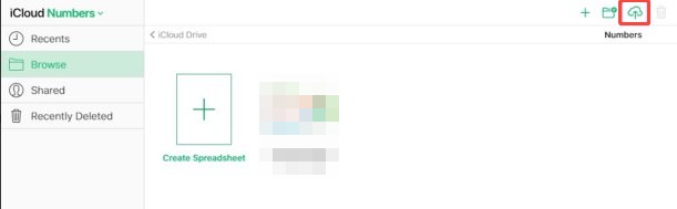 upload numbers file to icloud numbers