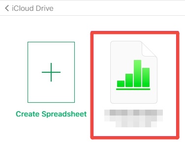 windows open numbers file online via icloud