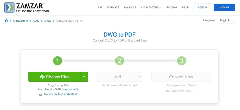zamzar dwg to pdf converter