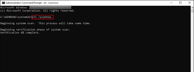 Befehl zum Beheben fehlerhafter Systemdateien