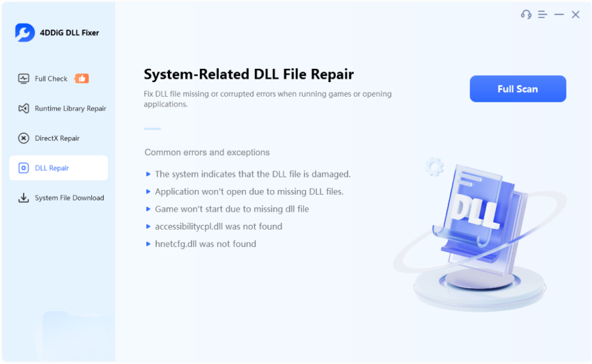 system related dll file repair