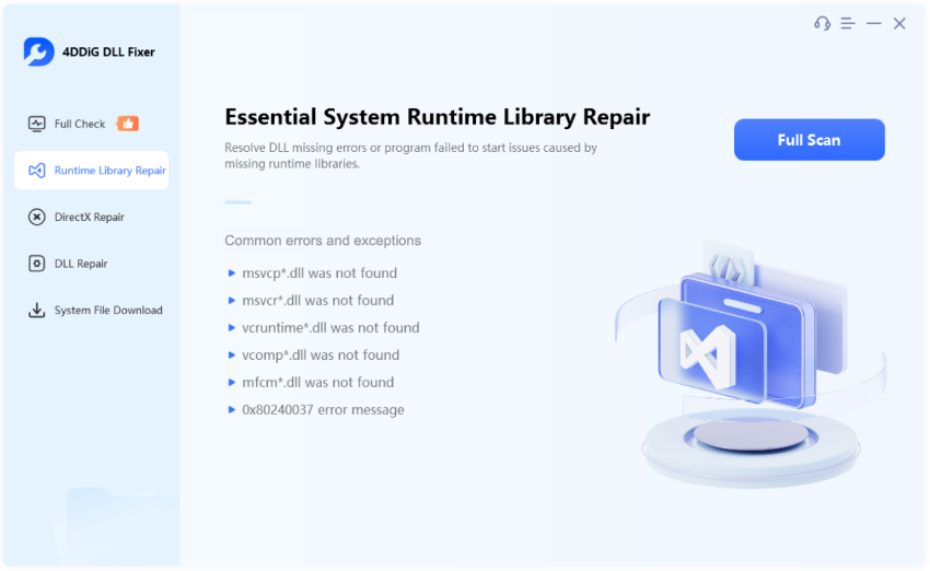 system runtime library repair