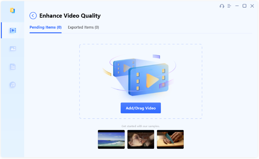 add videos to be enhanced