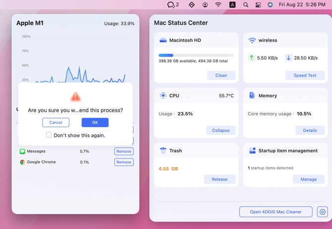 remove background items to reduce cpu load