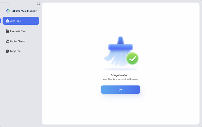 cleanup junk files successfully